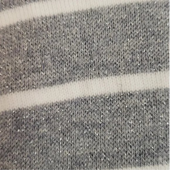 OLD NAVY GLITTER GRAY STRIPED SWEATER, SIZE S - Picture 6 of 10